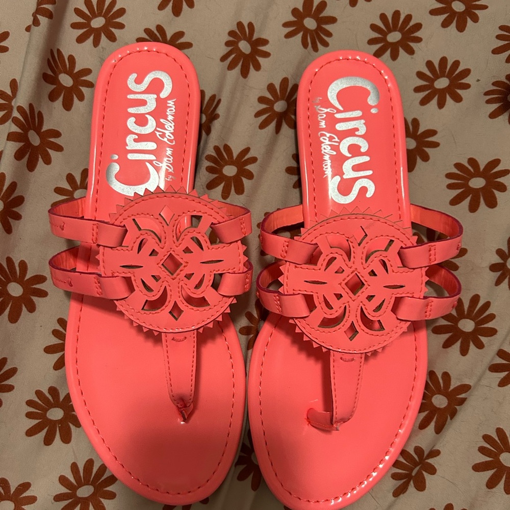 Circus by Sam Edelman Neon Coral Strappy Sandals